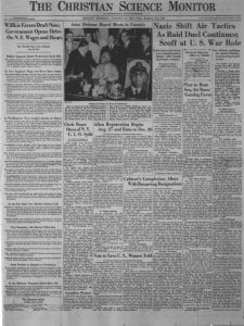 FIrst Church of Christ, Scientist - The Monitor 1940 microfilm